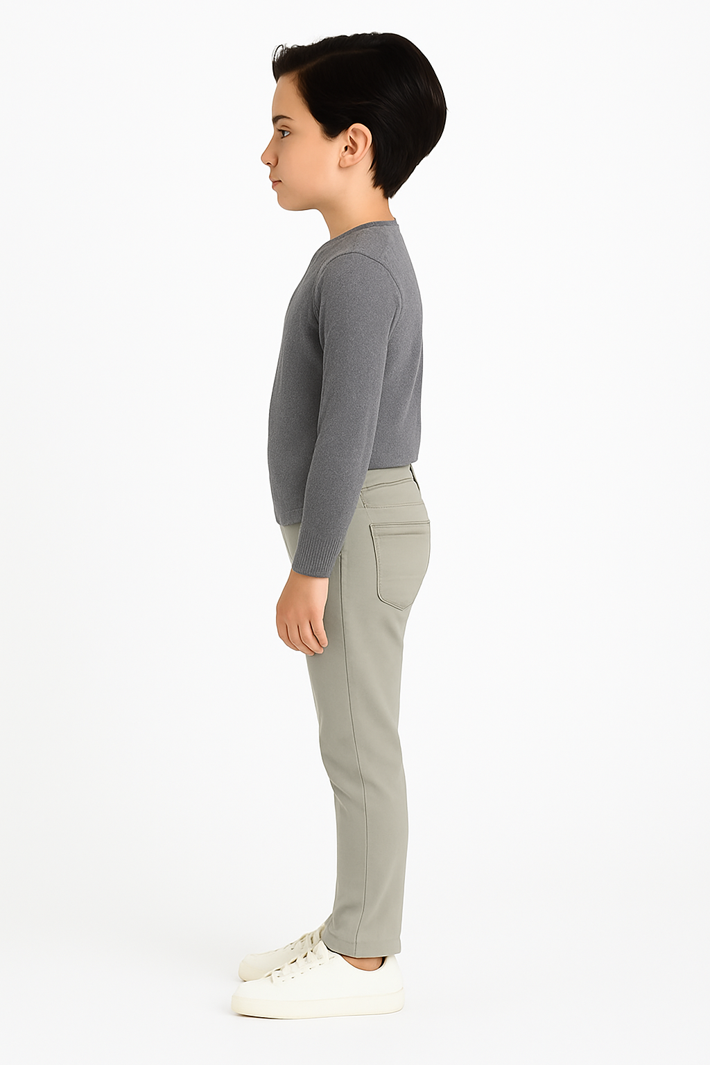 Kids Cotton Chino Pant - Bcp-0036 L Green