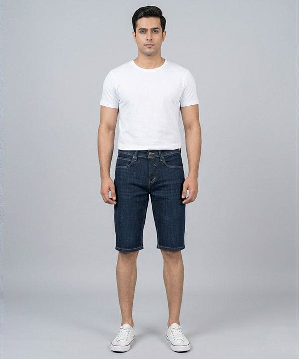 Casual Summer Navy Denim  Shorts- BR-0087