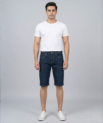 Casual Summer Navy Denim  Shorts- BR-0087