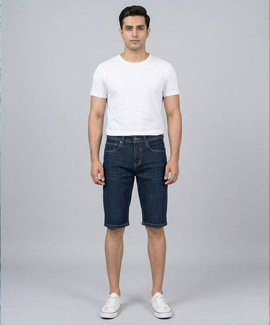 Casual Summer Navy Denim  Shorts- BR-0087