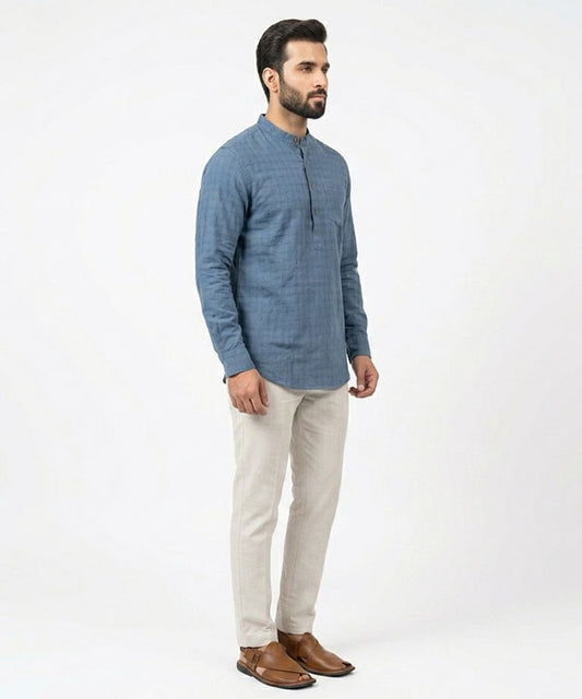 Men's Casual Shirt - Blue Shc-1590 ORG