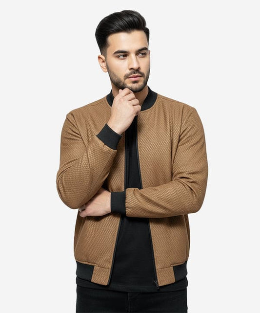 Men's Leather Jacket - Brown JK-0444