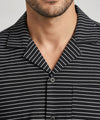 Men’s Pinstripe Drawstring Co-Ord Suit– Relaxed Fit- Black Stripe