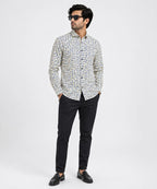 Men's Casual Shirt - Shc-1606 Ptinted Yellow (ORG-H)