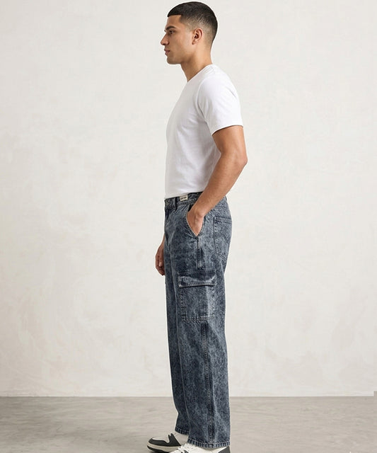 Men's Baggy Carpenter Denim- Jp-2208 Navy