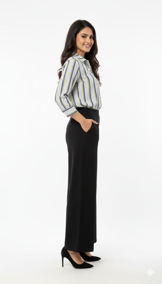 Women's Shirt Navy Stripe