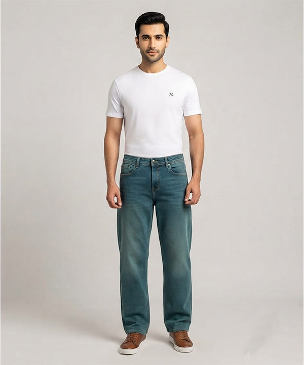 Men's Denim Smart Baggy- JP-2234 Green