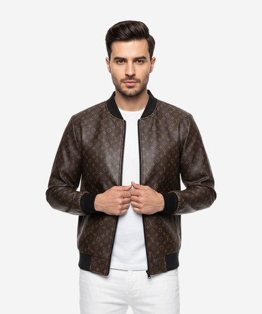 Men's Leather Jacket - Coffee JK-0439