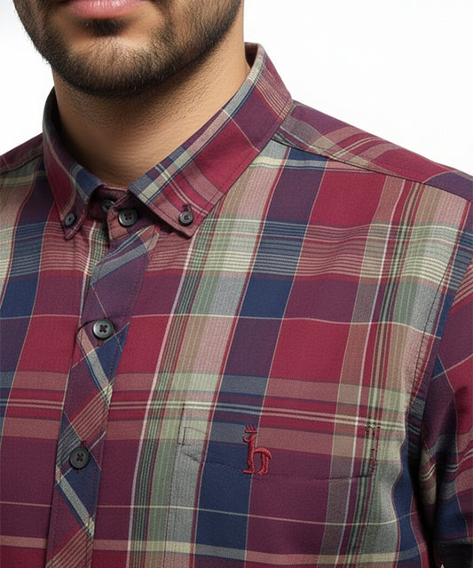 Men's Casual Shirt - Shc-1488 Multi Chk A