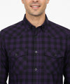 Men's Casual Shirt - Shc-1579 Purple Chk