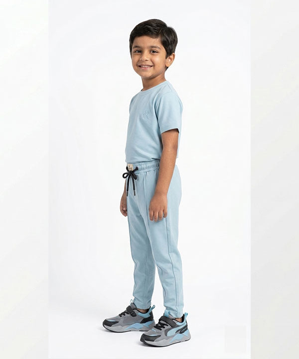 Kids Smart Baggy stretchable premium trouser Sea Green Texture BLW-0136