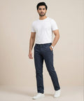 Men's Straight Fit Chino - Navy-Dotted - CP-0559