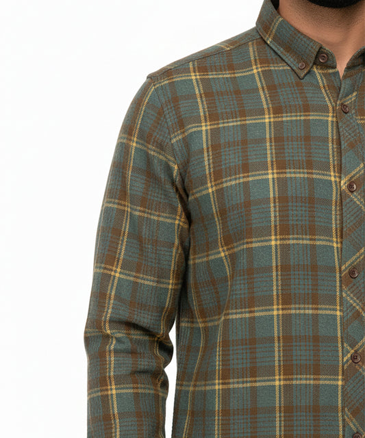 Men's Casual Shirt - Shc-1192 Green Chk