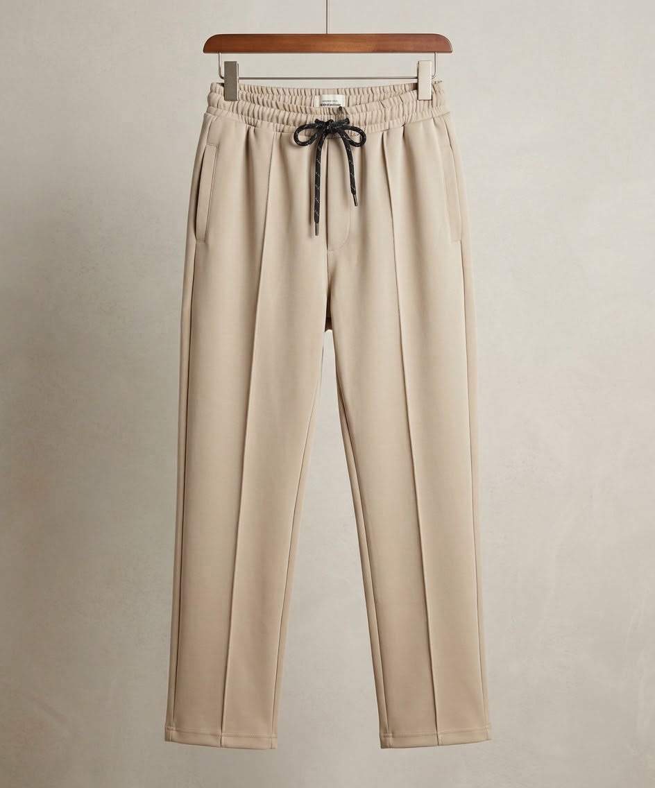 Men’s Inter Lock Smart Baggy Waffle Trouser– LWR-0714 Beige