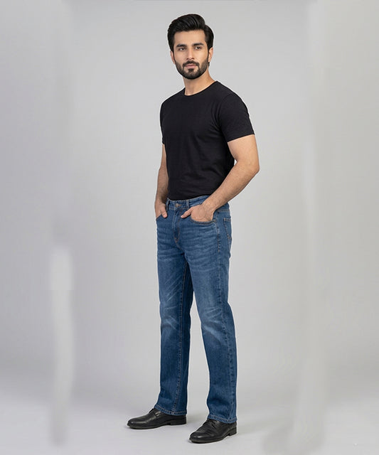 Men's Denim Samrt Baggy Regular Fit- JP-2203 Blue