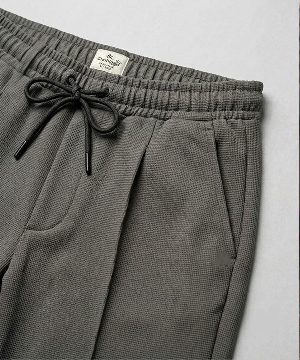 Men’s Smart Baggy Waffle Trouser– LWR-0711 D-Grey
