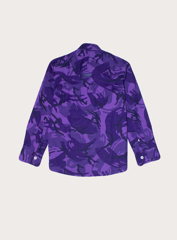 BOYS CASUAL SHIRT BSH-0071 PRINTED PURPLE