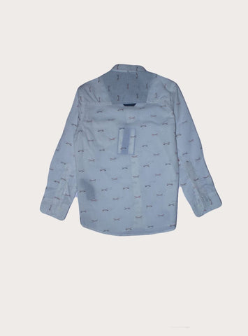 BOYS CASUAL SHIRT BSH-0071 PRINTED WHITE