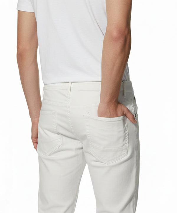 HR Clothing Men's Denim - White JP-1906