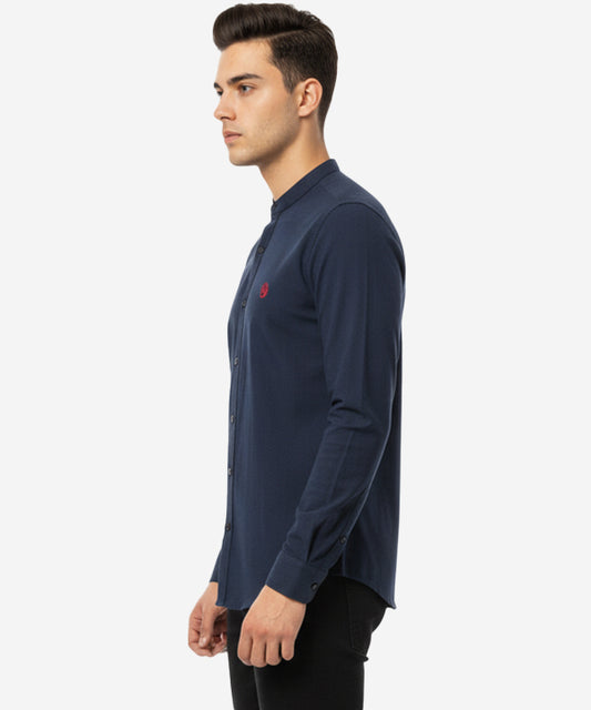 Men's Casual Chambray Shirt - Shc-1591 Navy