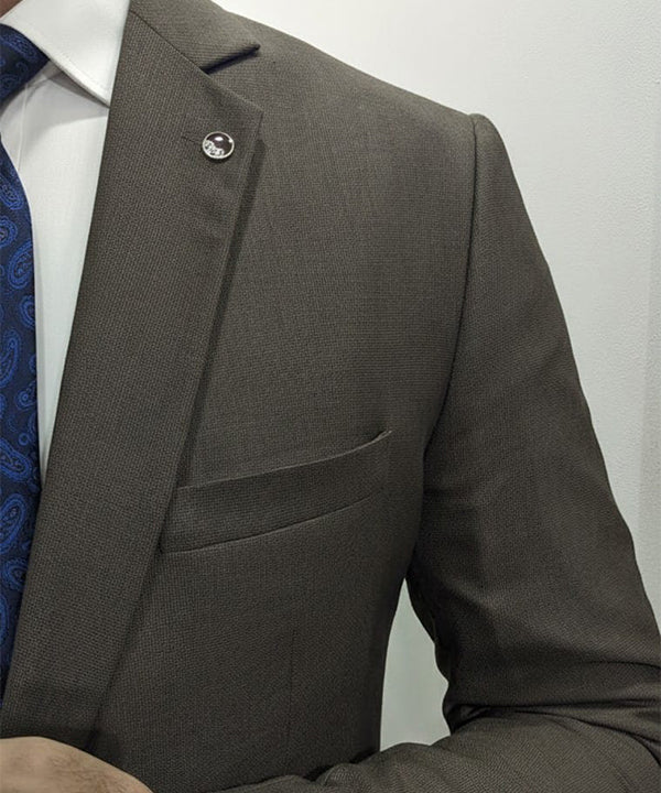 Formal Suit Gst-0124 Dull Olive 2 Button