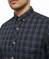 Men's Casual Shirt - Shc-1117 Black/Blue Chk