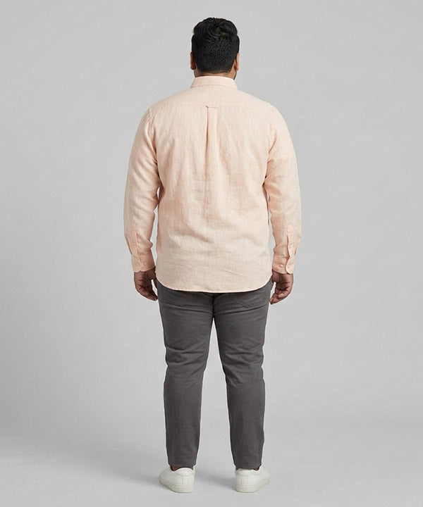 Men's Over Size Casual Shirt - Texture Pink Shc-1938 ORG