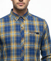 Men's Casual Shirt - Shc-1191 Blue Chk