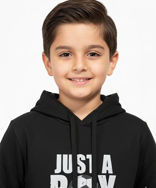 Kids Soccer Hoddie Bts-1911 - Black