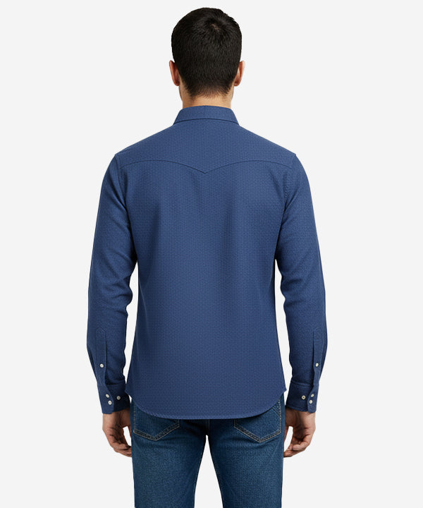 Men's Casual Shirt - Shc-1579 Blue