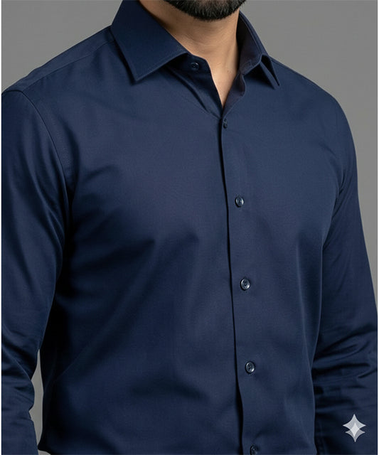 Men's Dress Shirt - Navy Dsh-0292