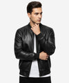 Men's Leather Jacket - Black JK-0413