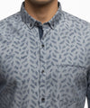 Men's Casual Shirt - Shc-1044 Silver/B Floral
