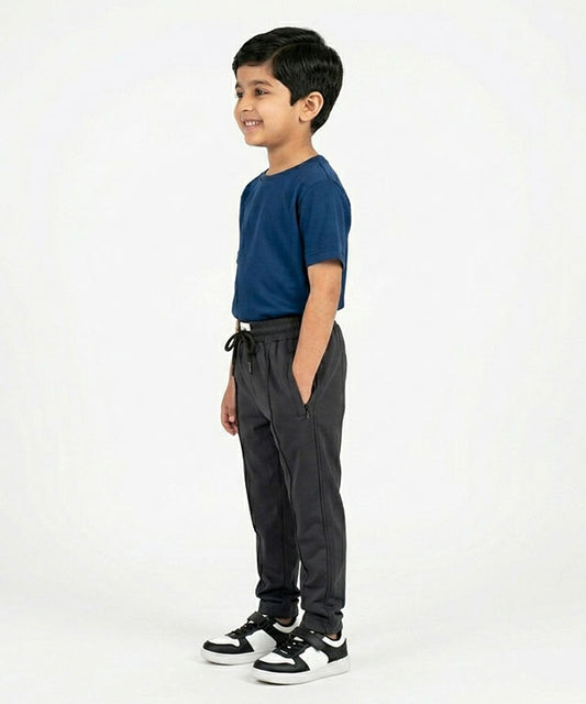 Kids Smart Baggy stretchable premium trouser Black Texture BLW-0136