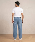 Men's Baggy Carpenter Denim- Jp-2244 Blue