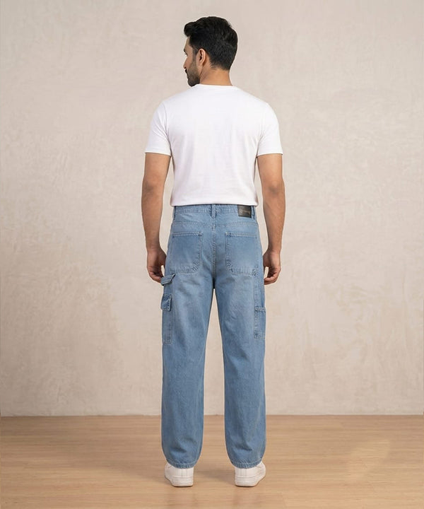 Men's Baggy Carpenter Denim- Jp-2244 Blue