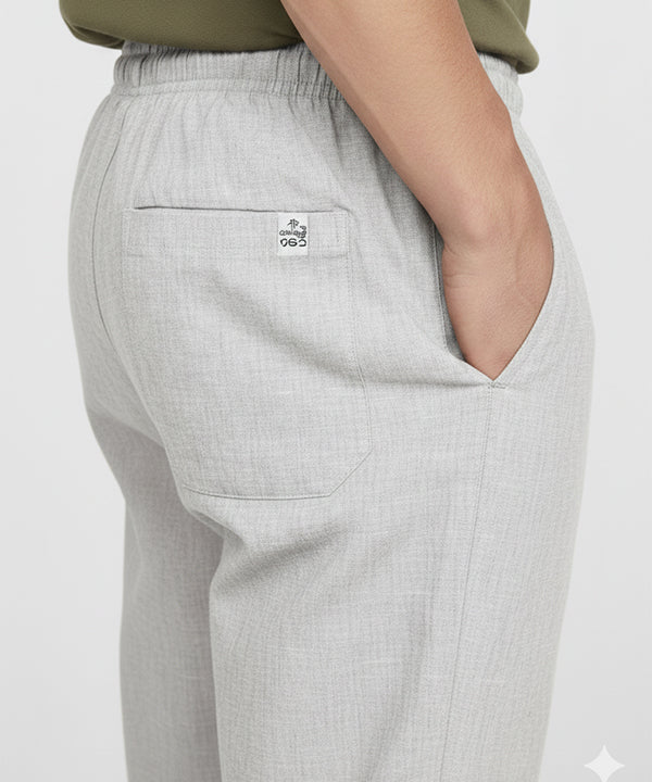 HR Clothing Men's Linen Trousers - Grey LWR-0537
