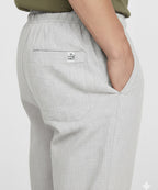 HR Clothing Men's Linen Trousers - Grey LWR-0537