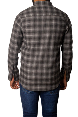 Men's Casual Checkered Shirt SHC-1707 Grey Chk