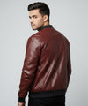 Men's Faux Leather Jacket Jk-0451 Maroon