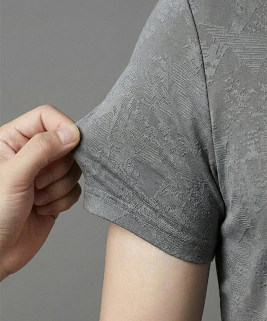 Men's T-Shirt Collar Grey Tsh-7025