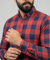 Men's Casual Shirt - Shc-1459 N/Red Chk