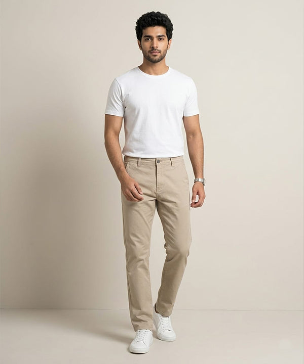 Men's Straight Fit Chino - Beige - CP-0558