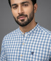 Men's Casual Shirt - Shc-1443 Blue Chk