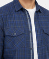 Men's Casual Shirt - Shc-1579 N-Blue Chk