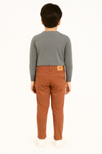 Kids Cotton Chino Pant - Bcp-0034 Rust