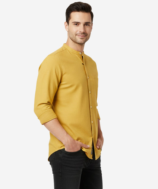 Men's Casual Shirt - Shc-1453 Yellow