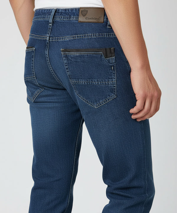 HR Clothing Men's Denim - Blue JP-1905