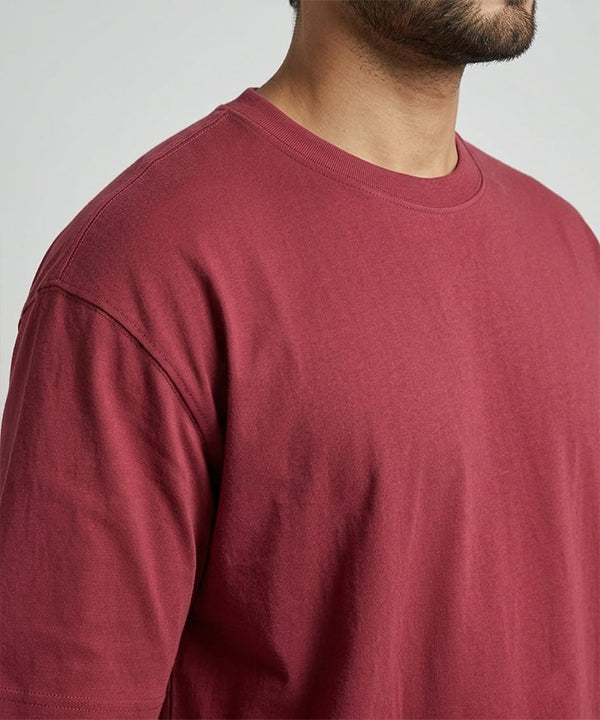 HR Clothing Men's Maroon Drop Shoulder T-Shirt - TSH-7208
