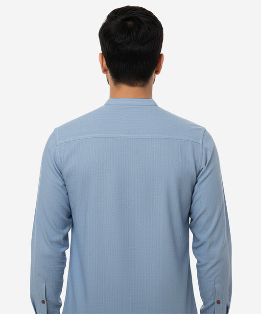 Men's Casual Textured Shirt - Sky Texture Shc-1400